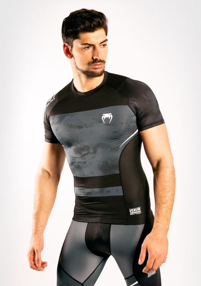 Venum SKY247 Rash Guard Korte Mouw Zwart Grijs - S