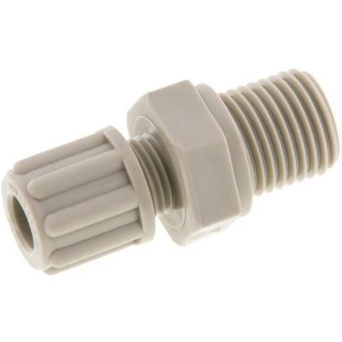 6x4mm & G1/4'' Pp Rechte Knelfitting Buitendraad 10bar [2 Stuks]