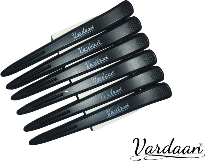 Professionele Kappers Haarklemmen – Stevige Platbek Clips – Zwart – 6 Stuks – Salonkwaliteit