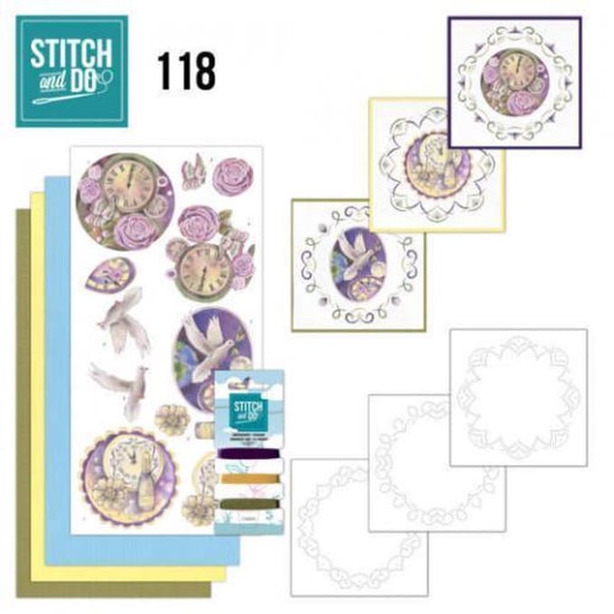Stitch and Do Oudjaarsavond Nieuwjaar - Borduurset met 3D-afbeeldingen