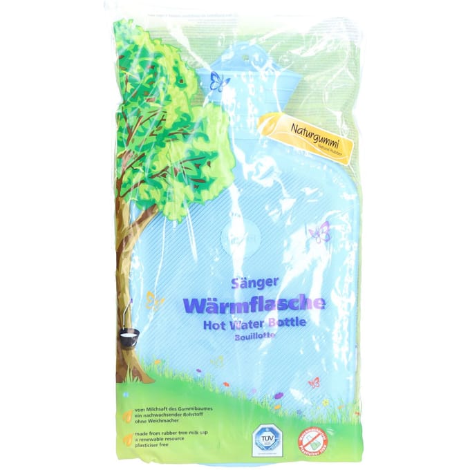 Sänger Warmwaterkruik 2L – Lichtblauw Effen & Geribbeld 1