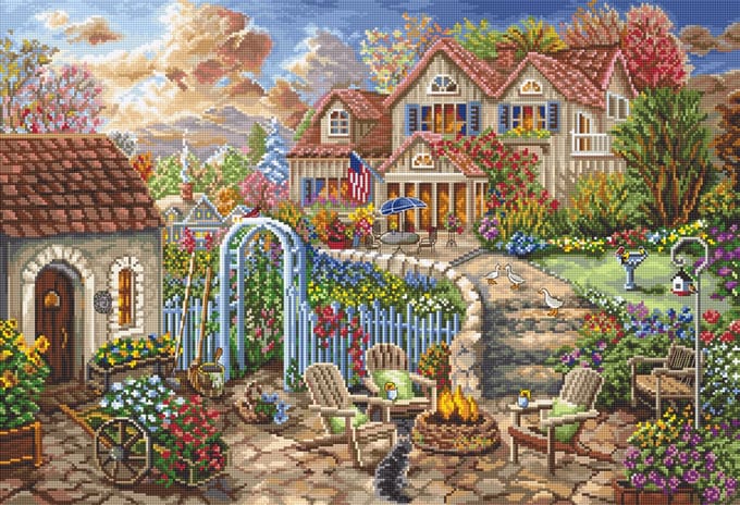 Leti Stitch Backyard Retreat Leti Stitch borduren (pakket) L8026