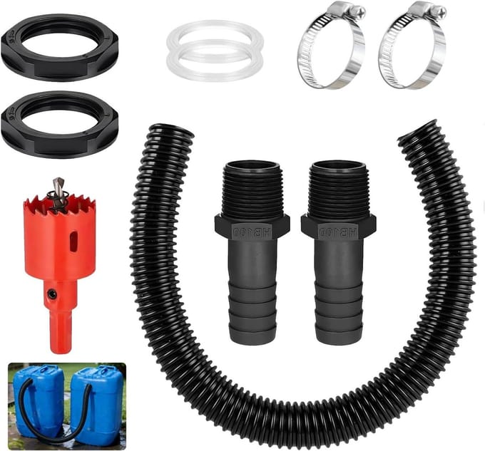 Solidchoice - Regenwaterafvoer Aansluitset met 100 cm Slang