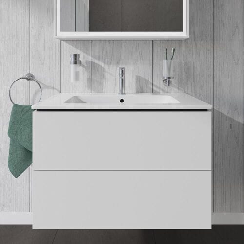 Duravit L-Cube vanity unit wall hung with 2 drawers 82 x 48.1 cm LC624101818