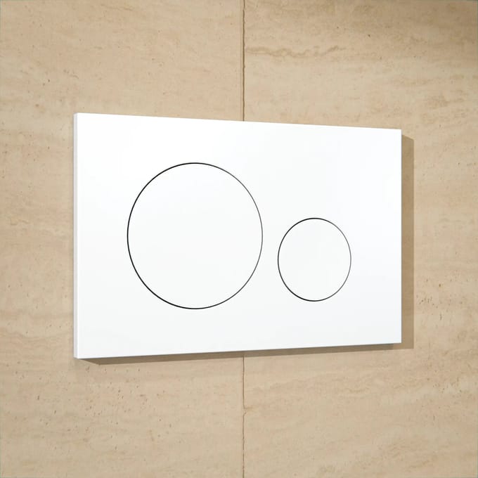 Mirlux Bedieningsplaat voor Geberit Sigma UP200/UP300/UP320 – Dual Flush – ABS Kunststof – Mat Wit – Wandmontage – Toilet Drukplaat