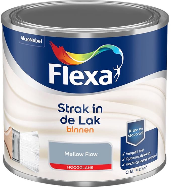 Flexa - Strak In De Lak Binnenlak Hoogglans - Mellow Flow - Mengverf - 500 Ml