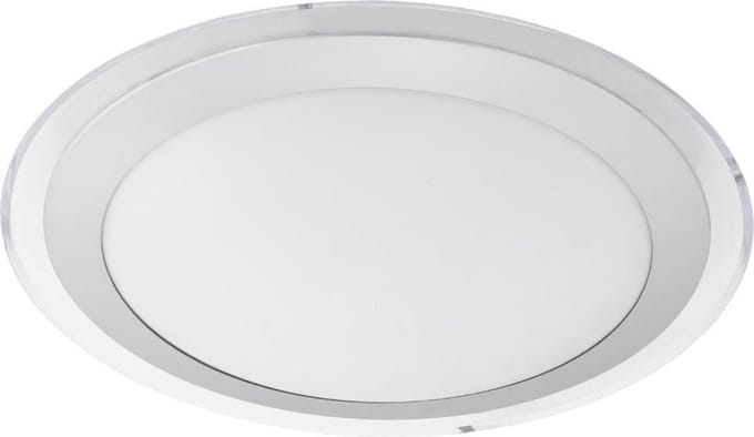 EGLO Competa 1 - Wand/Plafondlamp - 1 Lichts - Ø335mm. - Wit, Zilver, Helder