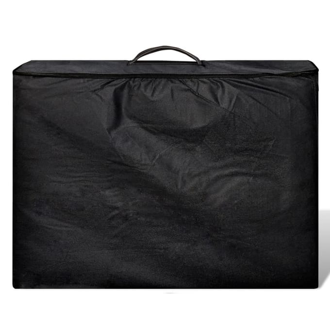 vidaXL - Massagetafel - met - 2 - zones - inklapbaar - aluminum - frame - zwart