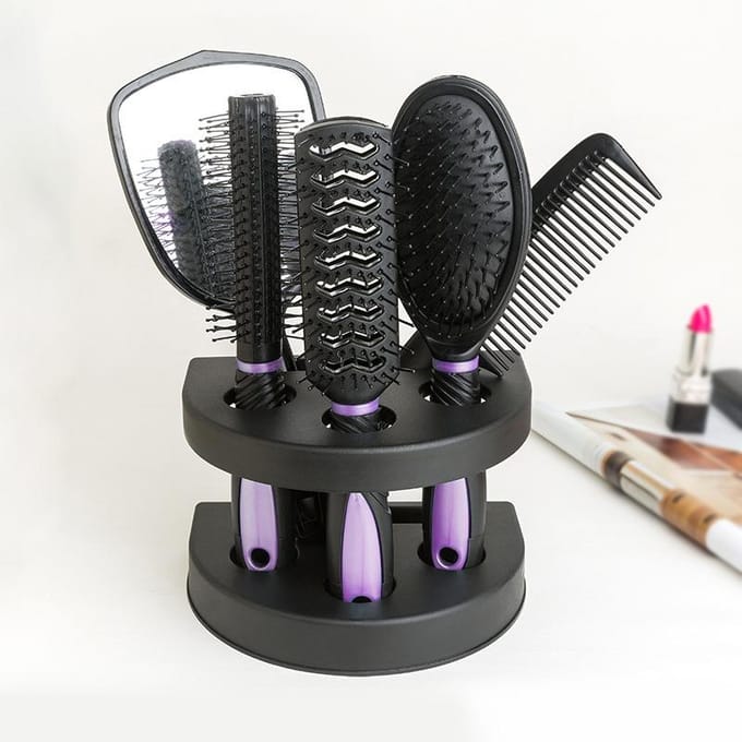 Salon Barber Comb PP Opbergstandaard Voor Kapperskammen Borstels Scharen Strijkijzer Rol Organizer Rek Haarstylinghouder roze