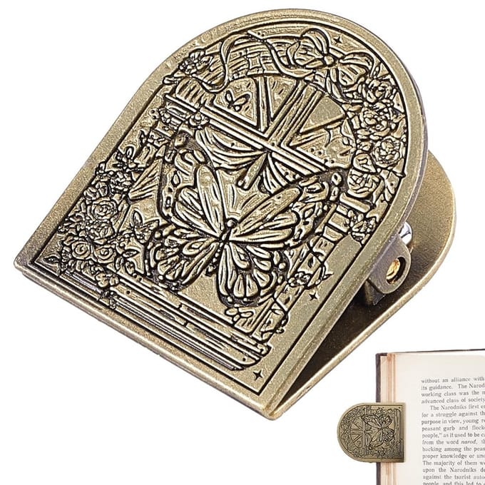 Allecto plus - Metalen Boek Clips Vlinder Decoratie voor Reizigers Notebook