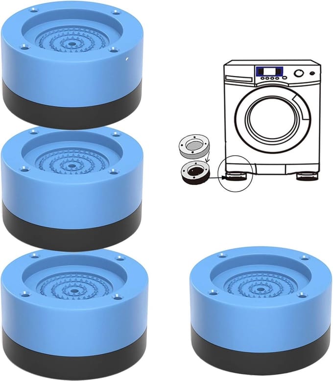 Antitrillingskussens voor Wasmachines - 4 Stuks Met Anti-slip Rubber