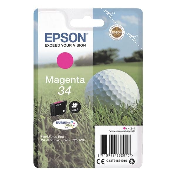 Epson Inktcartridge 34 Origineel Magenta C 13 T 34634010