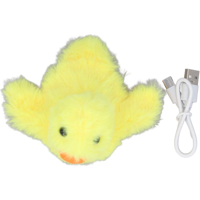 Flapperende Eend Kattenspeelgoed Bijtbestendig Verveling Vermindering Oplaadbaar Elektrisch Piepende Eend Kattenspeelgoed yellow