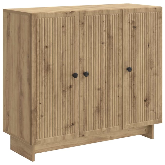 vidaXL - Dressoir - Artisanaal - eiken - 89 - x - 34,5 - x - 80 - cm - Bewerkt - hout