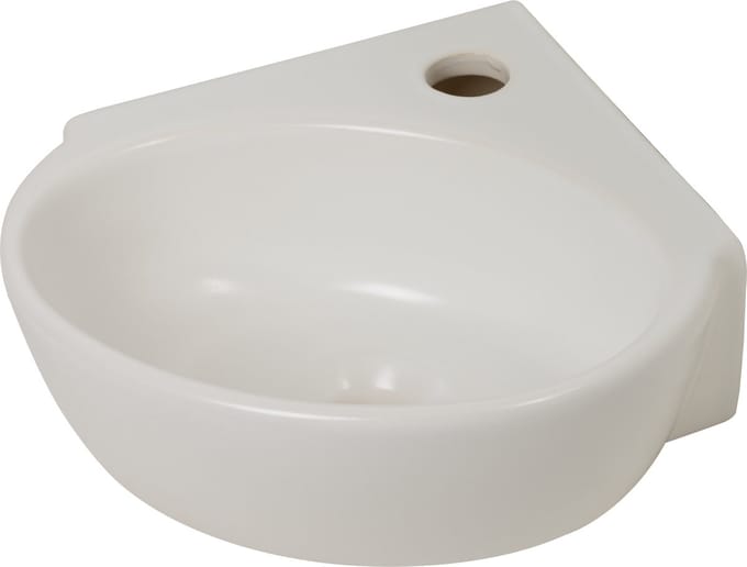 Plieger Corner hoekfontein - 1 kraangat - zonder overloop - mat wit - 29.5x31.5x9.5cm - keramiek