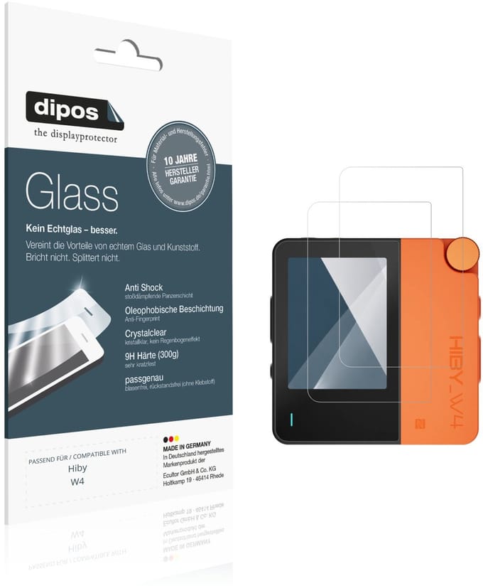 dipos – 2x Pantserfolie geschikt voor Hiby W4 | 9H Screenprotector