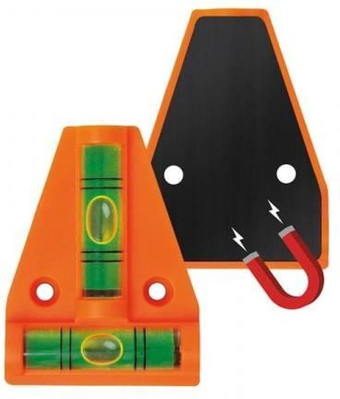 ProPlus Waterpas pyramide met magneet - Dubbele waterpas - 58 x 44 mm - Voor caravan en camper