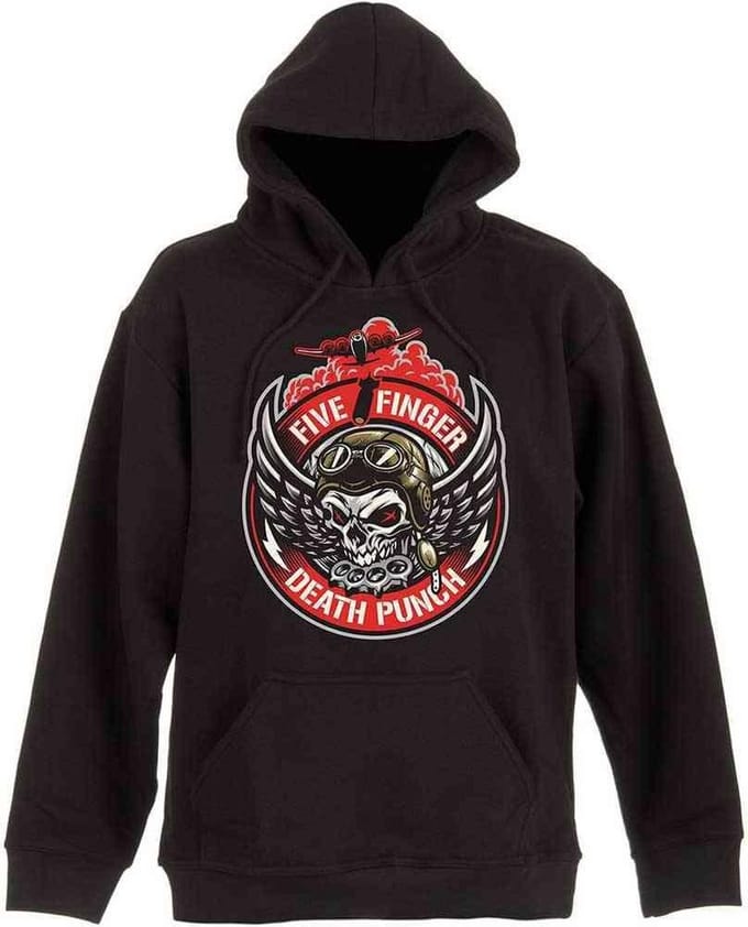 Five Finger Death Punch - Bomber Patch Hoodie/trui - S - Zwart