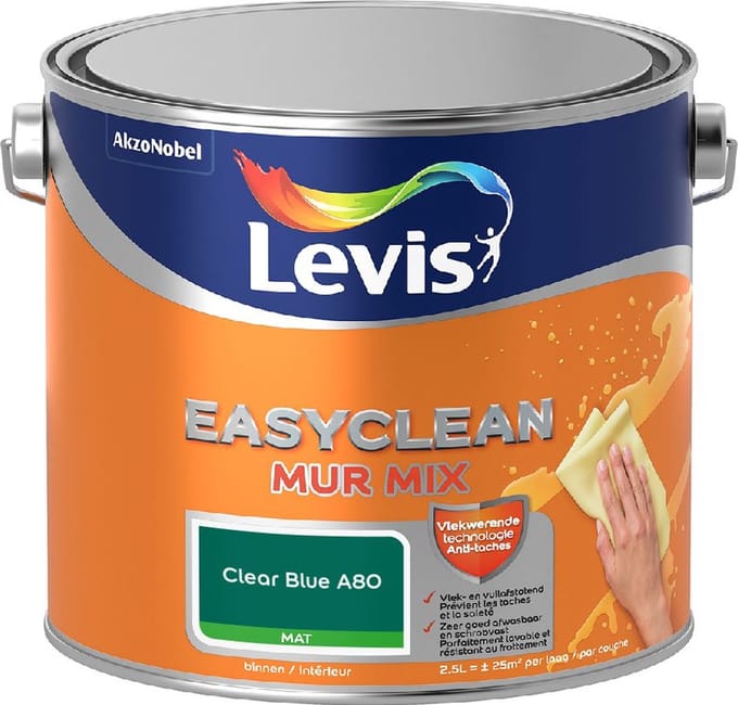 Levis - Easyclean Mur Mat Mix - Clear Blue A80 - Mengverf - 2,5 L