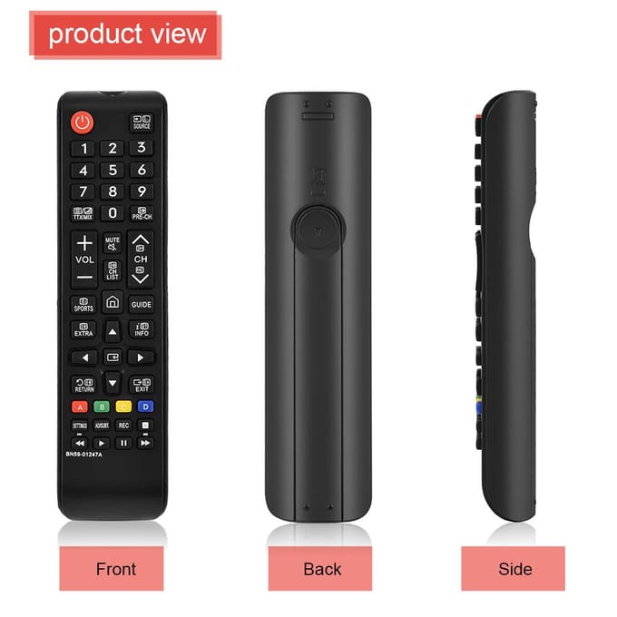 Vervangende afstandsbediening voor Samsung TV UE65KU6070 UE65KU6079 UE65KU6400 black