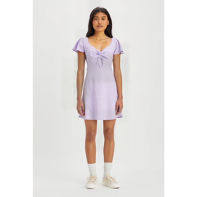 Levi's Skylar Flutter Slv Dress Jane Floral Pur Taglia: L | Abiti Mini Outlet | Donna