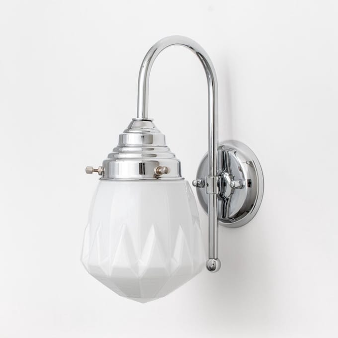 Wandlamp Rocket Meander Chroom - Art Deco Trade