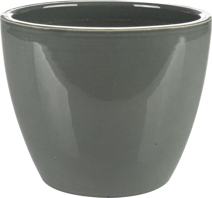 Ter Steege Bloempot - antraciet - glans - Scandinavisch - 13 x 11 cm - plantenpot