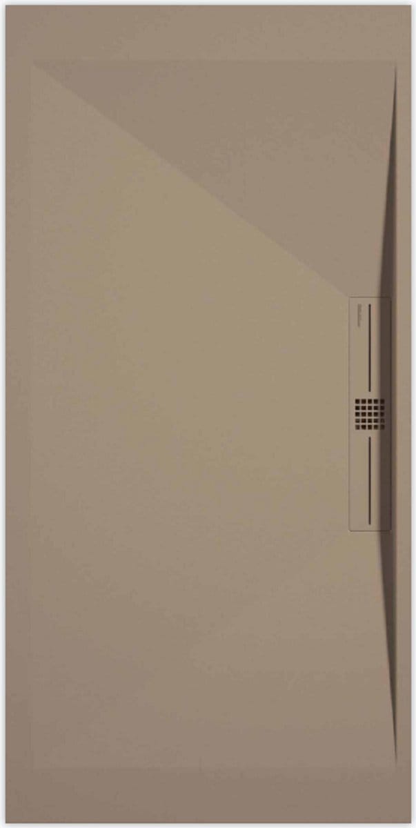 Sanifun douchebak Stone Side Moka Smooth 900 x 800 P