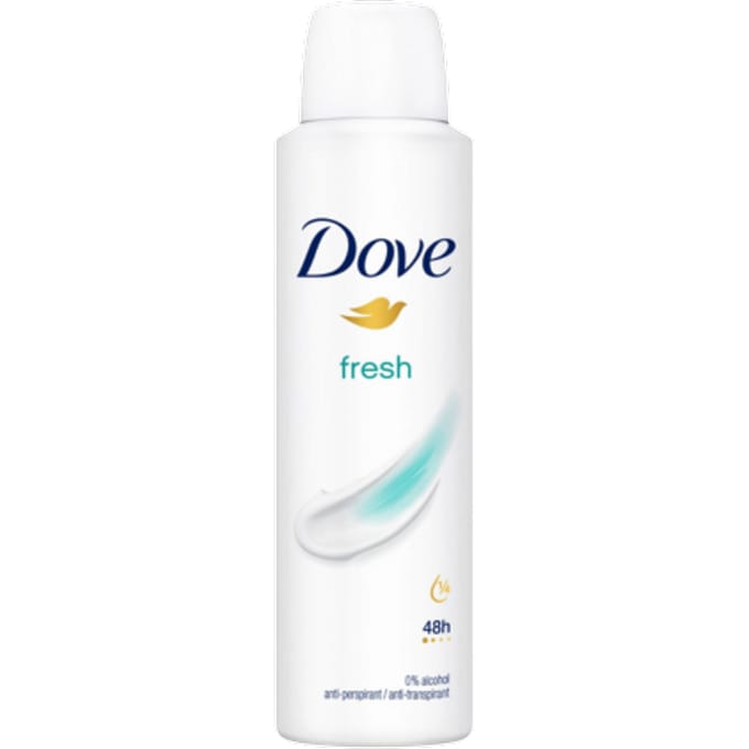 Spray Antiperspirant Fraîcheur Dove 48H pour Femmes 150ml