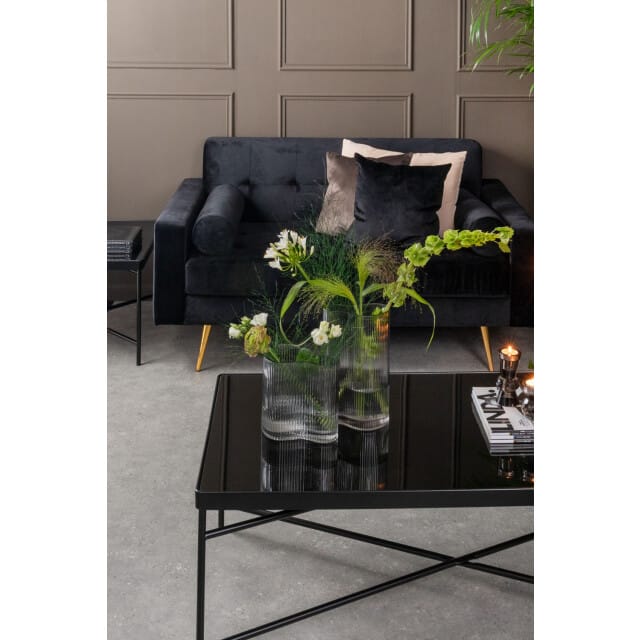 Present Time Vaas Allure Wave - Glas Donkergrijs - 12x18cm - Modern