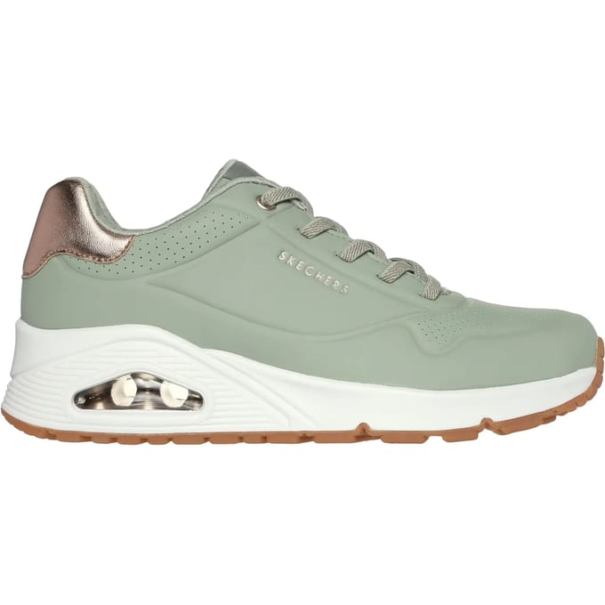 Skechers Uno - Shimmer Away Dames Sneakers - Groen