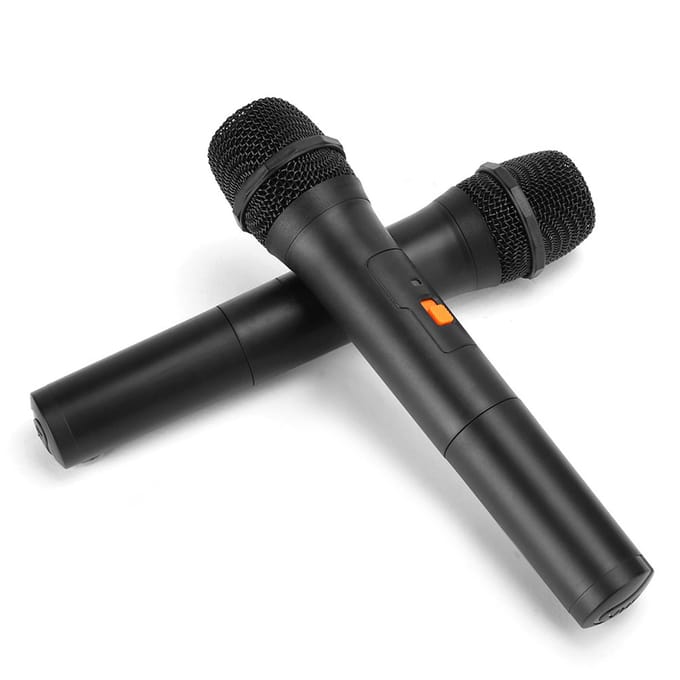 V16U Universele Draadloze Microfoon 2 In 1 VHF Universele USB Ontvangst Handmicrofoon Zwart Eén voor Twee