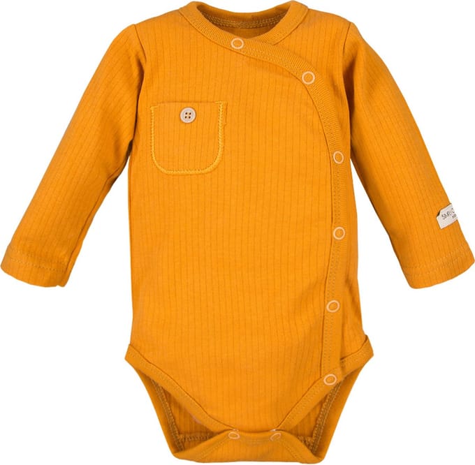 Eevi - Rompertje - Omslagromper - Overslagromper - Mosterd - Maat 62 - 2 t/m 4 maanden