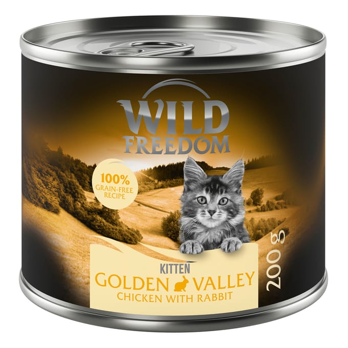 Wild Freedom Kitten "Wide Country" Gevogelte - graanvrije receptuur - Bestel ook natvoer: 6 x 200 g Golden Valley - Konijn & Kip