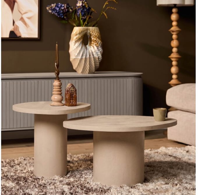 Starfurn - Salontafel Mirre - Beige - 56x70x38 cm