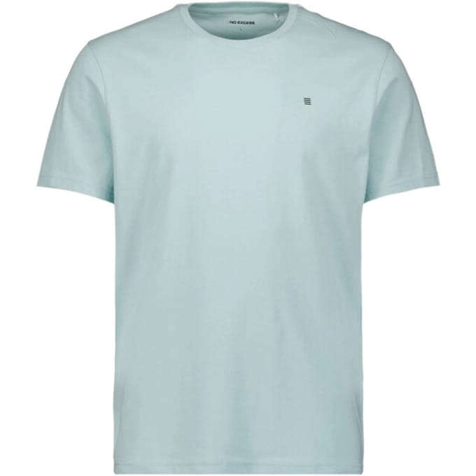 No Excess T-shirt crewneck solid basic arctic blue