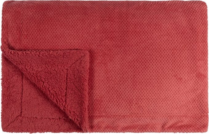 Linolux Fleece Plaid Lio Rosewood 150x200