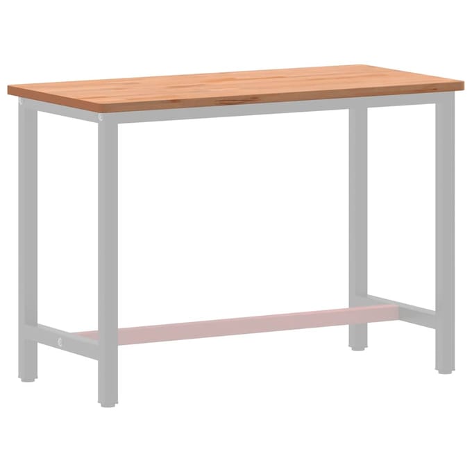 vidaXL Bureaublad 115x55x2,5 cm massief beukenhout