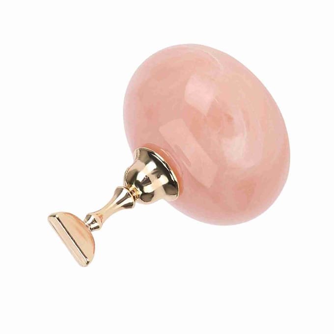 Manicure Display Oefenstandaard Plank Nail Art Tip Houders Magnetische Gouden Basis Roze beige