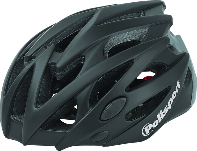 Polisport helm Twig mat zwart/ grijs L 58-61cm easy-lock