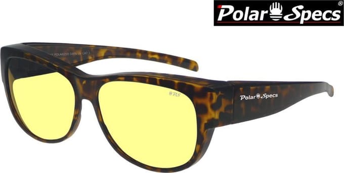 Polar Specs® Overzet Nachtbril PS5097 – Havana Bruin – Polarized Nightdriving Cat.1 – Medium – Dames