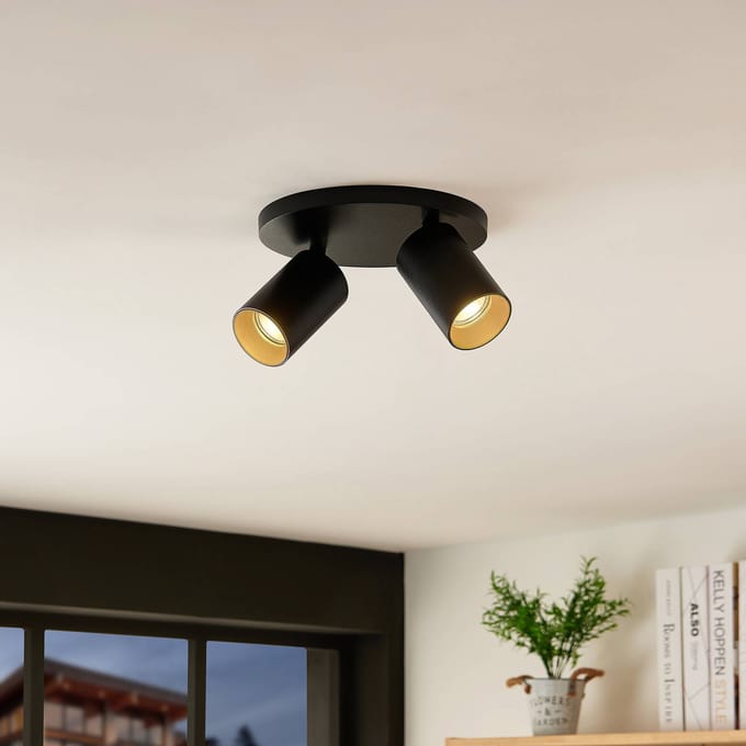 Arcchio - buitenspot - 2lichts - aluminium - H: 12.2 cm - GU10 - zwart