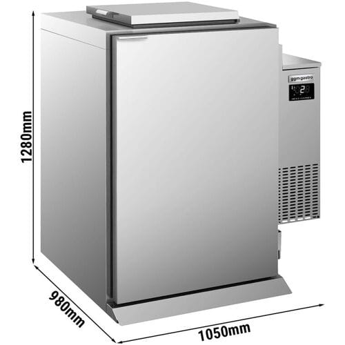 GGM Gastro Nass-Abfallkühler - 1x 120 Liter - Aggregat Rechts Zilver