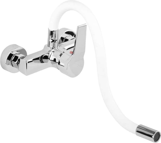 Wandkraan Keuken Flexibel Wit Soft Touch