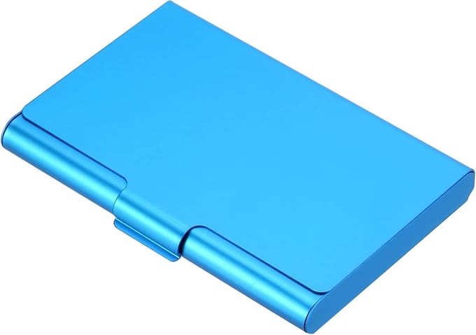 Aluminium Visitekaarthouder Zakelijk - Professionele Creditcardhouder Blauw