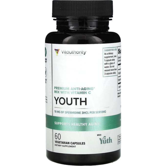 Jeugd, Premium Anti-Aging Mix met Vitamine C, 60 Plantaardige Capsules