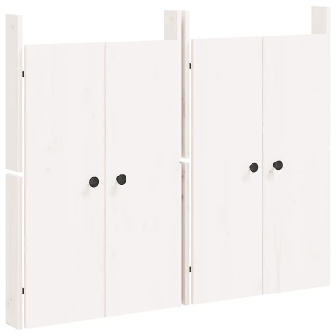 vidaXL - Kastdeurtjes - voor - buitenkeuken - MEPPEL - - 2 - st - 50x9x82 - cm - wit