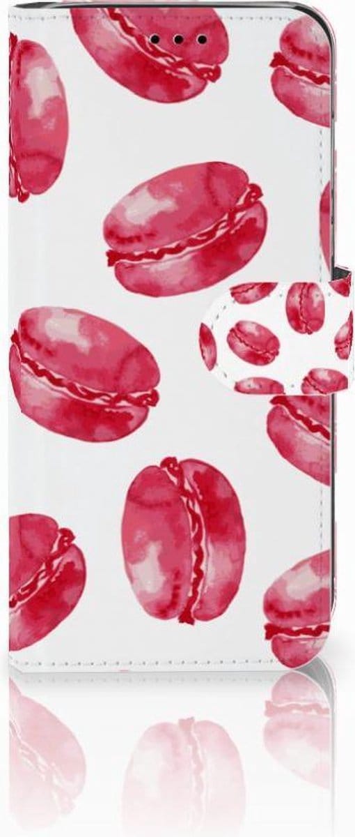 Huawei P20 Lite Book Cover Pink Macarons
