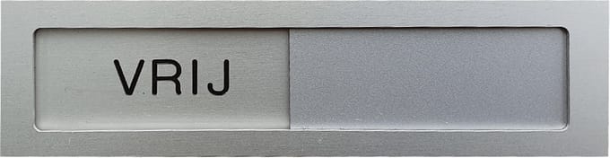 GM-246 20x5cm Schuifbordjes aluminium tekst zwart
