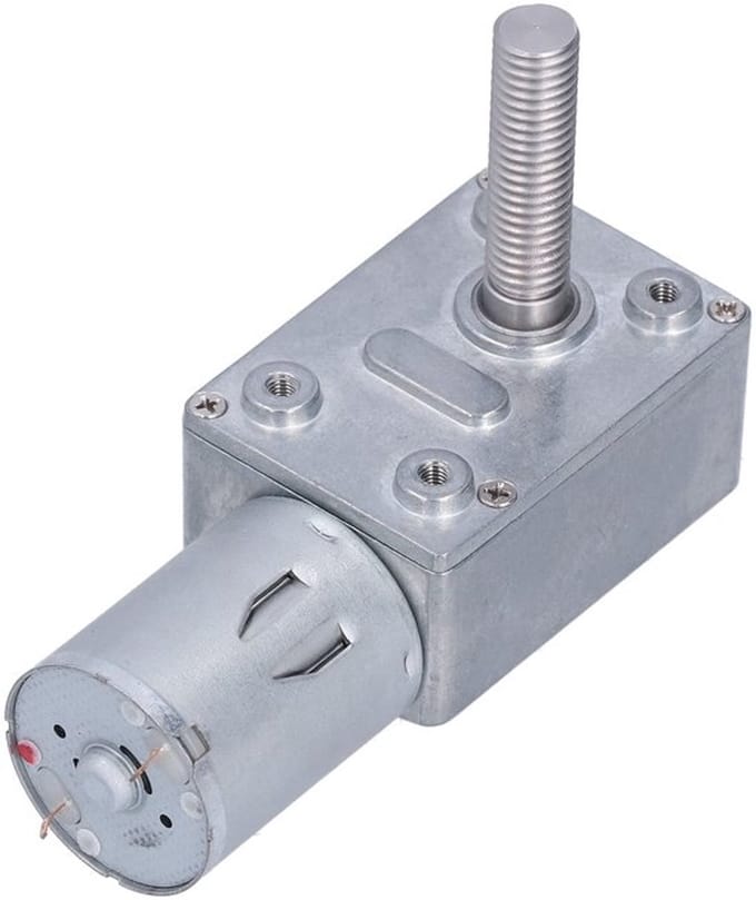 Industriële Wormwielmotor Dc 12V Laag Toerental Zelfremmend met M8